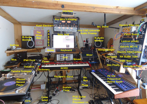 Zammuto's studio, February 2014